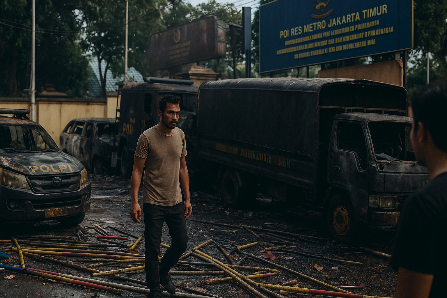 Demo Ricuh di Jakarta Timur, Empat Pelaku Perusakan Kantor Polisi Diamankan